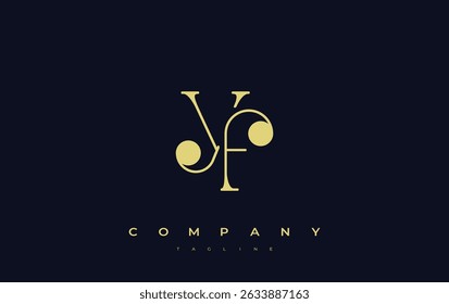 YF Typography Logo Design. Stylish monogram design depiction featuring the letters Y and F combined in an artistic signature style, delivering a unique and creative visual representation.