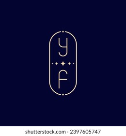 YF wedding lie monogram with high quality professional design that will print well across any print media