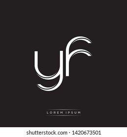 yf y f Logo Initial Letter Split Lowercase Modern Monogram Template Design