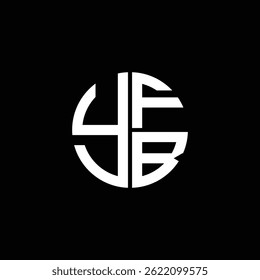 YFB logotipo YFB ícone YFBvetor YFB monograma YFBletra YFBminimalista YFB Círculo YFBflat Design de logotipo moderno e abstrato.
