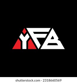 YFB triangle letter logo design with triangle shape. YFB triangle logo design monogram. YFB triangle vector logo template with red color. YFB triangular Simple, Elegant, and Luxurious Logo