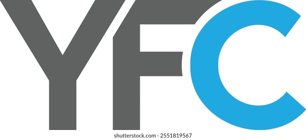 YFC text logo design, text based logo, vector template logo, Custom YFC Text Logo Design