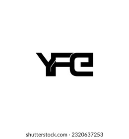 diseño de logotipo de letra monograma de tipografía yfe