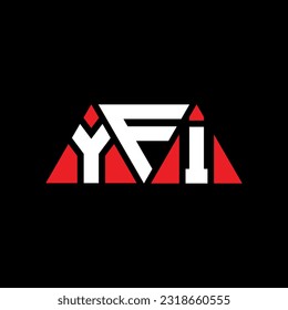 YFI triangle letter logo design with triangle shape. YFI triangle logo design monogram. YFI triangle vector logo template with red color. YFI triangular Simple, Elegant, and Luxurious Logo