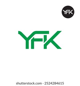 Diseño de monograma de letra de logotipo YFK