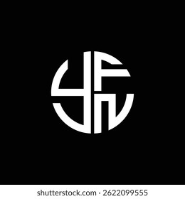 YFN logo YFN icono YFNvector YFN monograma YFNletter YFNminimalista YFN Circle YFNflat Diseño de logotipo abstracto plano moderno único.
