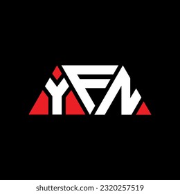 YFN triangle letter logo design with triangle shape. YFN triangle logo design monogram. YFN triangle vector logo template with red color. YFN triangular Simple, Elegant, and Luxurious Logo