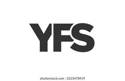 YFS logo design template with strong and modern bold text. Initial based vector logotype featuring simple and minimal typography. Trendy company identity ideal for businesses brand presence.