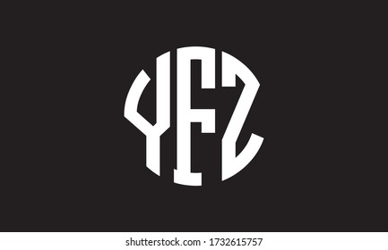 Plantilla de logotipo de marca vectorial de la letra monográfica del círculo YFZ Emblem Resumen