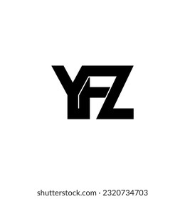 diseño de logotipo de letra monograma tipográfica yfz