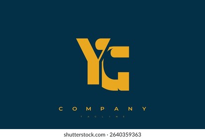 YG Abstract Geometric Logo Design. Modern and elegant logo design with simplistic typography elements, showcasing branding excellence.
