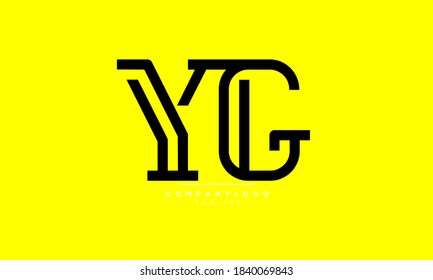 YG abstract initials monogram letter text alphabet logo design