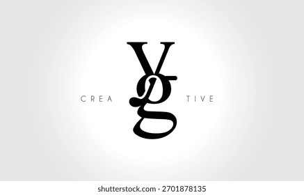 YG  Elegant Serif Monogram Logo – Luxury Lowercase Typographic Lettermark for Modern Branding
