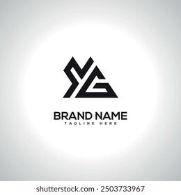 YG GY Abstract Monogram Letter Logo Design. Initial Vector Symbol.