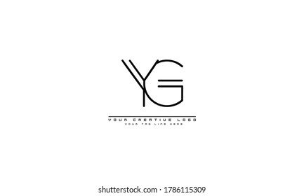 YG GY abstrakte Vektorlogo-Monogramm-Vorlage