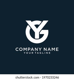 YG or GY letter logo design concept.