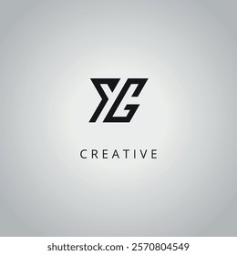 YG GY modern creative alphabet company logo design vector icon template.