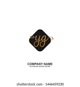 YG Initial handwriting logo vector