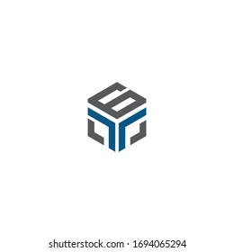 jg erstes Hexagon-Logo abstrakt modern 