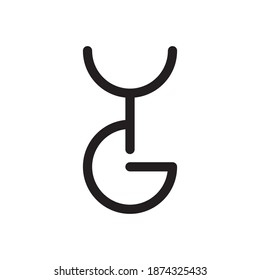 yg initial letter vector logo