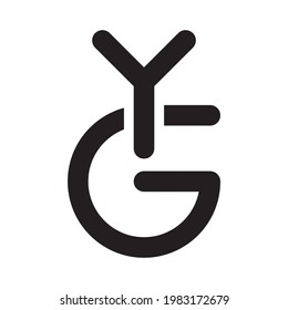 yg initial letter vector logo