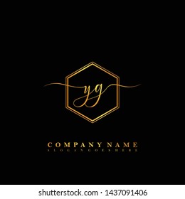 YG Initial luxury handwriting logo vector