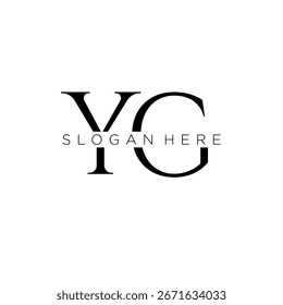 Logotipo inicial del monograma de YG con diseño del estilo del negocio
