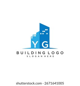 YG inicial monograma logotipo imóveis para construção