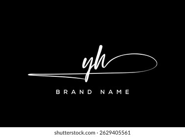 Letra YG beleza caligrafia vetor logotipo. 
