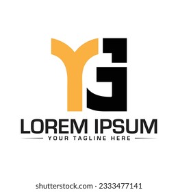 Diseño único del logotipo de la carta YG