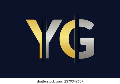 YG Letter logo design vector template.