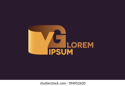 YG letters logo, Y and G letters logo alphabet design.