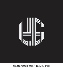 YG Logo monogram with outline style linked isolated on black background