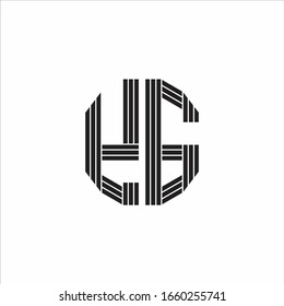 YG Logo monogram outline style linked isolated on white background