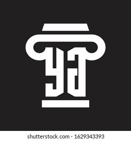 YG Logo monogram with pillar style design template