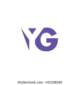 YG Logo. Vector Graphic Branding Letter Element. White Background