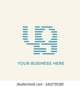 YG monogram.Typographic logo with lowercase letter y and letter g.Lettering icon.Alphabet initials isolated on light background.Modern, tech, corporate style.Geometric characters.Parallel lines.