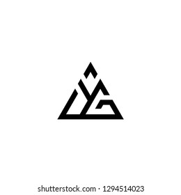 YG with Triangle icon - vector