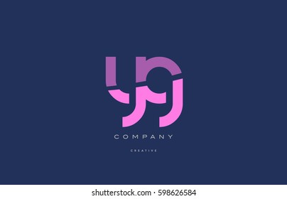 yg y g pink blue pastel modern abstract alphabet company logo design vector icon template letter 