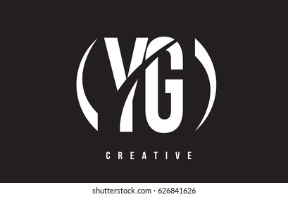 YG Y G White Letter Logo Design with White Background Vector Illustration Template.