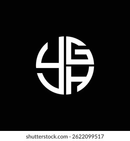 YGH logo YGH icon YGHvector YGH monogram YGHletter YGHminimalist YGH Circle YGHflat Unique modern flat abstract logo design.
