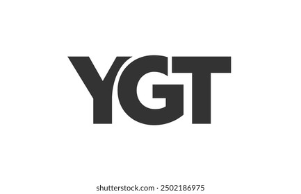 YGT logo design template with strong and modern bold text. Initial based vector logotype featuring simple and minimal typography. Trendy company identity ideal for businesses brand presence.