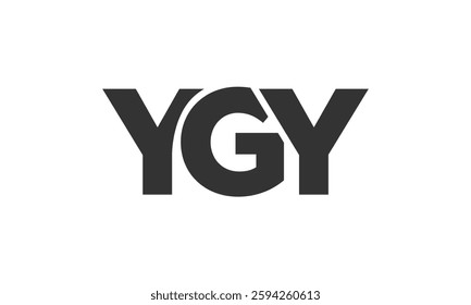 YGY logo design template with strong and modern bold text. Initial based vector logotype featuring simple and minimal typography. Trendy company identity ideal for businesses brand presence.