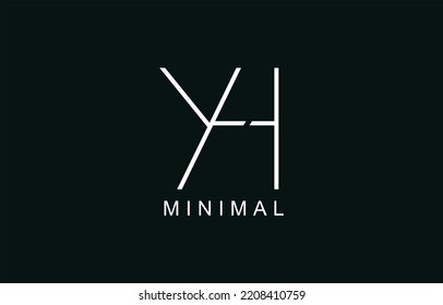 YH or HY Abstract initial monogram letter alphabet logo