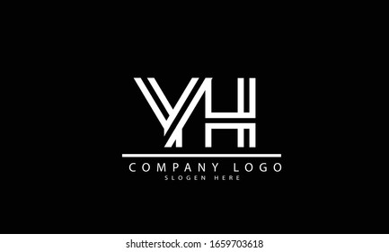 YH HY abstract vector logo monogram template