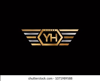 YH initial box letter design