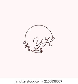 YH las letras iniciales del logotipo en un diseño profesional de alta calidad que se imprimirán bien en cualquier medio impreso