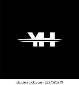 YH initial monogram logo for gaming with Gemoteric line shape style design on isolated background