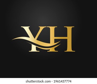YH Letter Linked Logo for business and company identity. Initial Letter YH Logo Vector Template