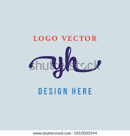 the YH letter logo is elegant, simple, authoritative and easy to understand Stock fotó © 